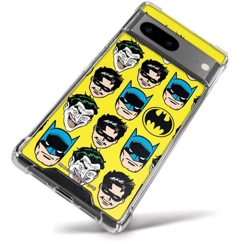 DC Comics Batman Vintage Character Pattern - Joker and Robin Google Pixel 8a Clear Case